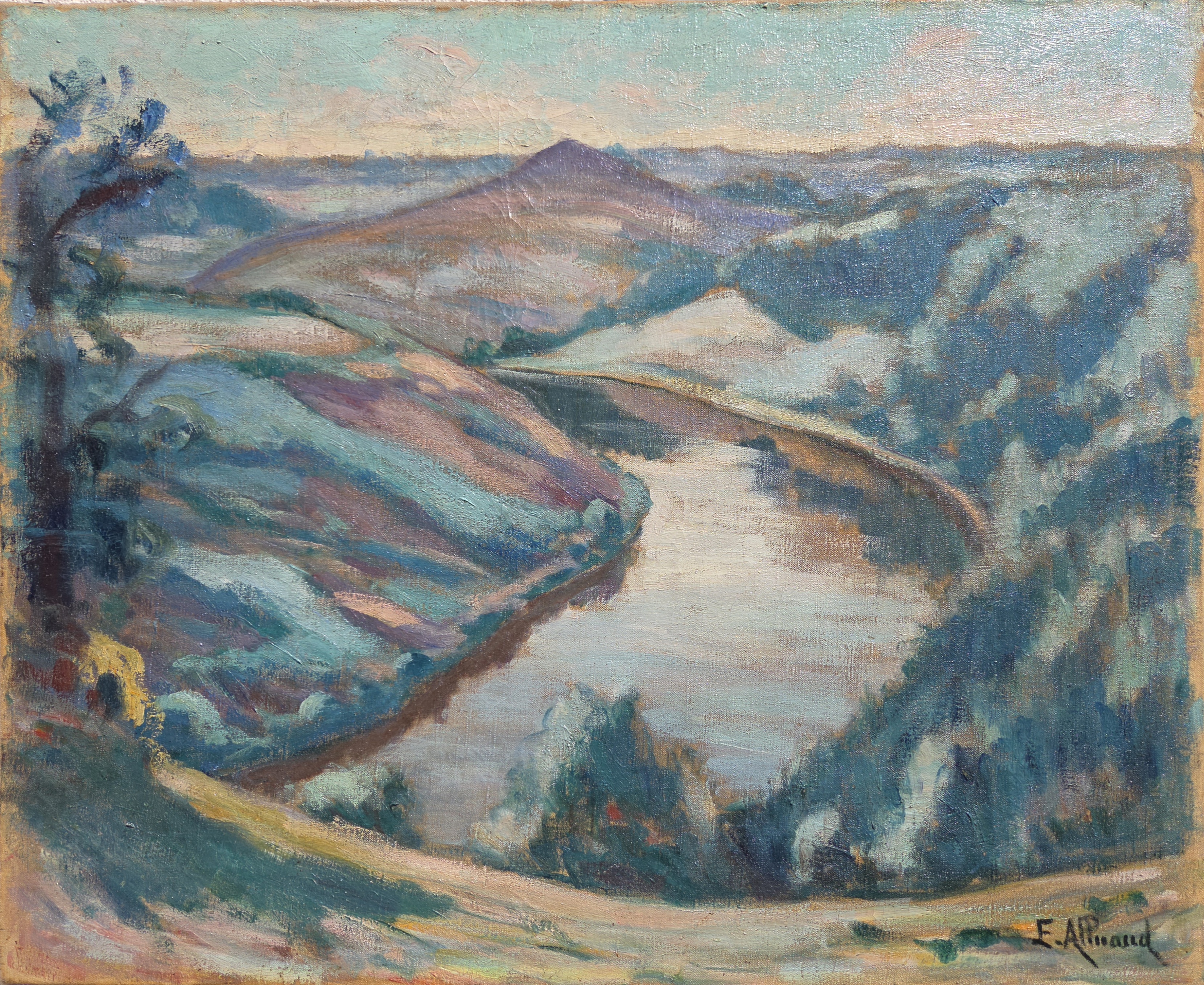 Paysage de la Creuse par Eugène Alluaud, école de Crozant — Maison Lietot Limoges