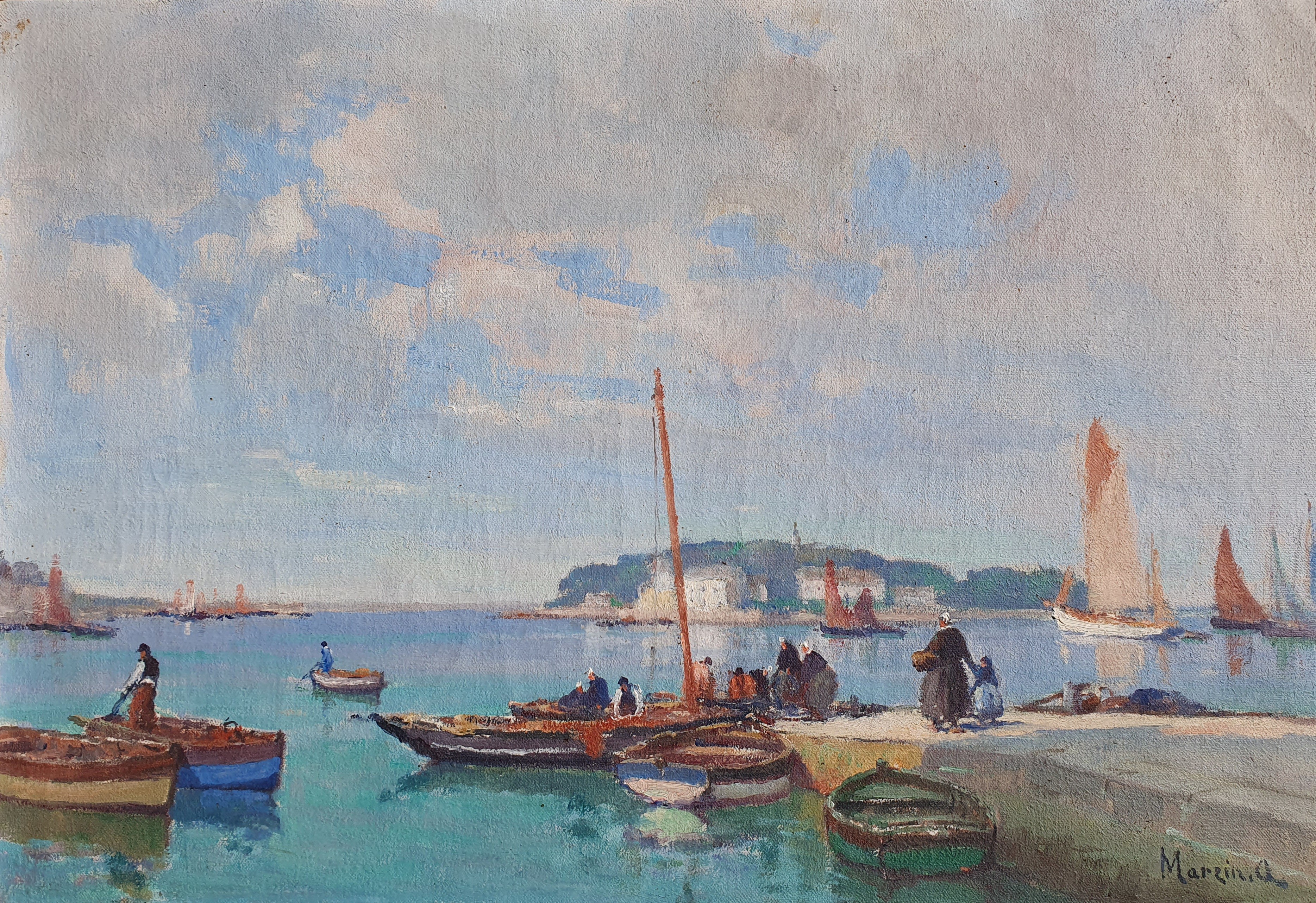 Tableau breton par Alfred Marzin estimé par Maison Lietot